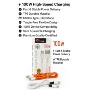 120W cable with fast charging and data sync. Tangle-free - Image 3