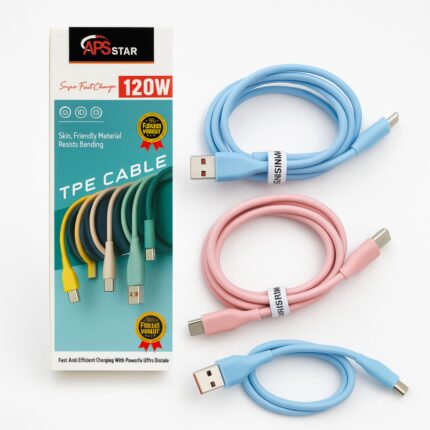120W C-Cable – Fast Charging & Data Sync Support All Mobile