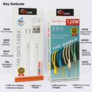 120W C-Cable – Fast Charging & Data Sync Support All Mobile - Image 2